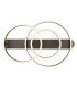 Grouni Integrated LED Semi Flush Ceiling Light Titanium Color Brushed 3x LED Dimmable 2700-6000K Remote Control-4