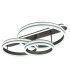 Grouni Integrated LED Semi Flush Ceiling Light Titanium Color Brushed 3x LED Dimmable 2700-6000K Remote Control-6
