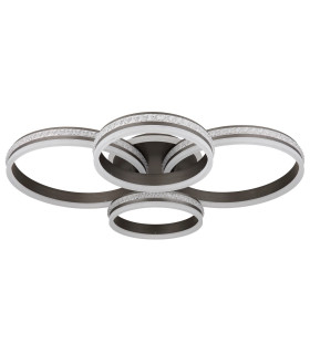Grouni Integrated LED Semi Flush Ceiling Light Titanium Color Brushed 4x LED Dimmable 2700-6000K Remote Control-2