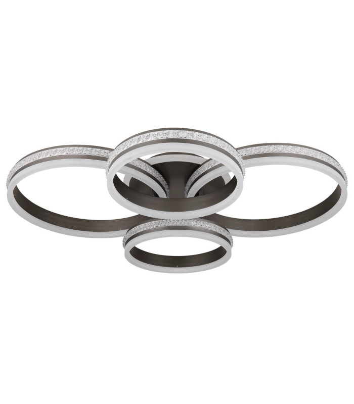 Grouni Integrated LED Semi Flush Ceiling Light Titanium Color Brushed 4x LED Dimmable 2700-6000K Remote Control-2
