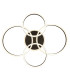 Grouni Integrated LED Semi Flush Ceiling Light Titanium Color Brushed 4x LED Dimmable 2700-6000K Remote Control-3