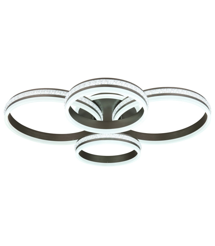 Grouni Integrated LED Semi Flush Ceiling Light Titanium Color Brushed 4x LED Dimmable 2700-6000K Remote Control-5