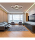 Grouni Integrated LED Semi Flush Ceiling Light Titanium Color Brushed 4x LED Dimmable 2700-6000K Remote Control-7