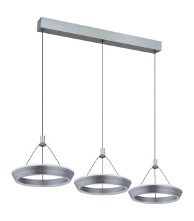 Ferra Triple Ring Pendant Ceiling Light Grey Matt 3x LED 3000K-2