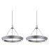 Ferra Triple Ring Pendant Ceiling Light Grey Matt 3x LED 3000K-4