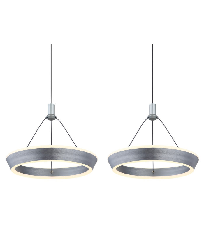 Ferra Triple Ring Pendant Ceiling Light Grey Matt 3x LED 3000K-4