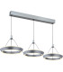 Ferra Triple Ring Pendant Ceiling Light Grey Matt 3x LED 3000K-5