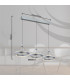 Ferra Triple Ring Pendant Ceiling Light Grey Matt 3x LED 3000K-10