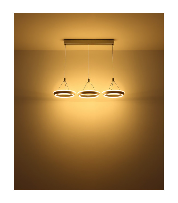 Ferra Pendant Ceiling Light Grey Matt LED 3000K-5