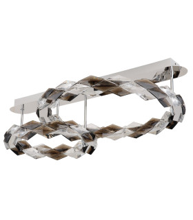 Karilion Integrated LED Semi Flush Ceiling Light Chrome 2x LED 4000K-2