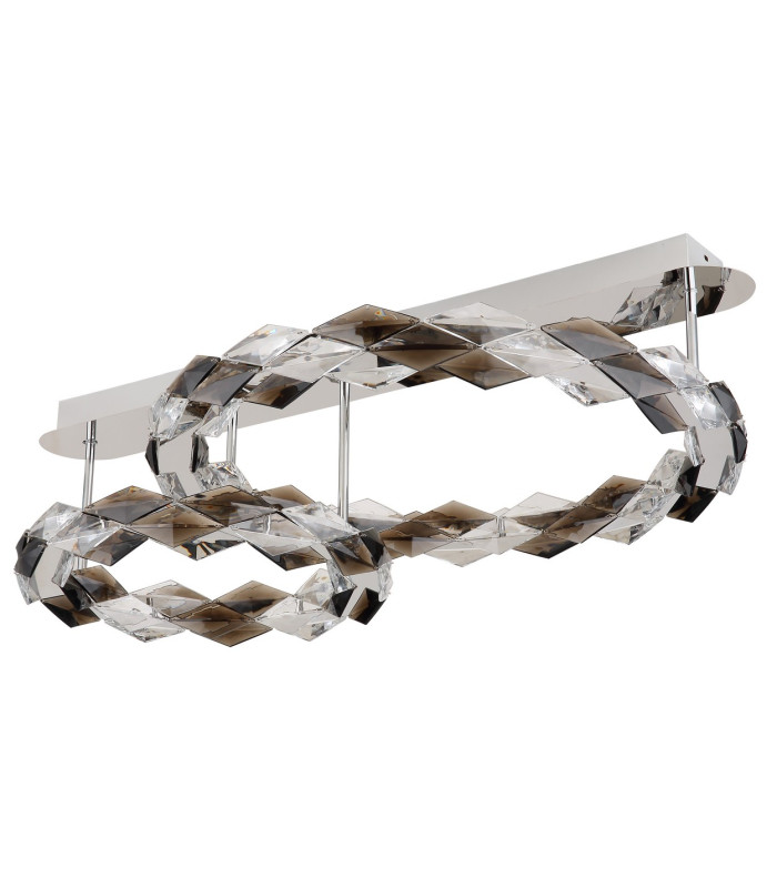 Karilion Integrated LED Semi Flush Ceiling Light Chrome 2x LED 4000K-2