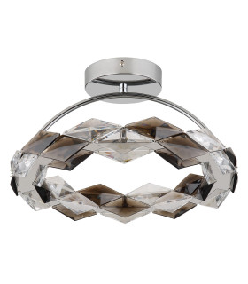Karilion Integrated LED Semi Flush Ceiling Light Chrome LED 4000K-2