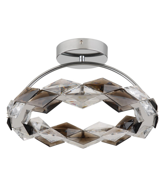 Karilion Integrated LED Semi Flush Ceiling Light Chrome LED 4000K-2