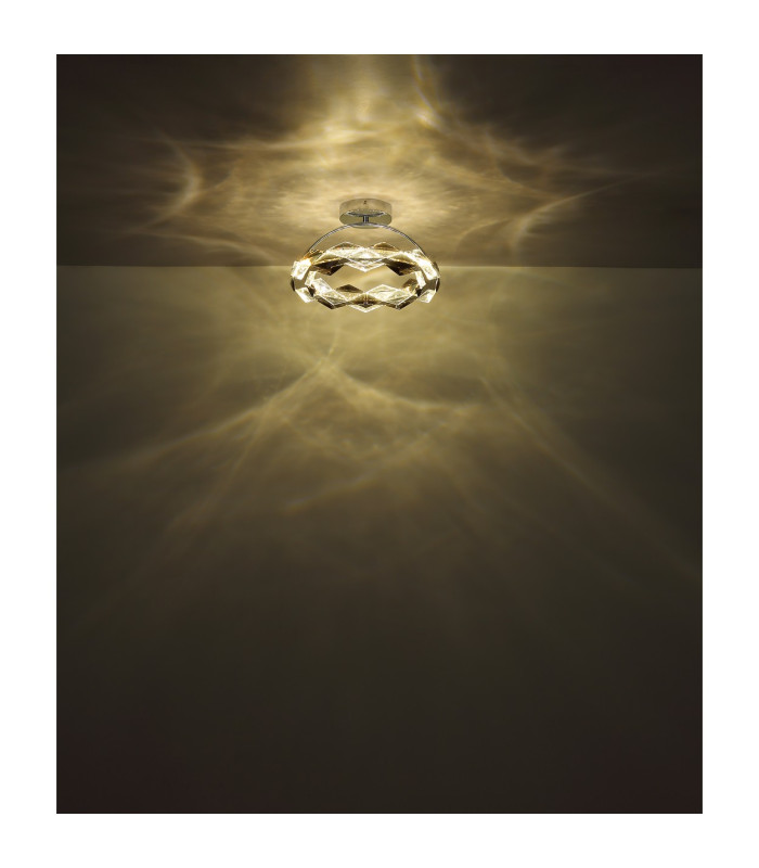 Karilion Integrated LED Semi Flush Ceiling Light Chrome LED 4000K-4