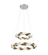 Karilion Twin Ring Pendant Ceiling Light Chrome 2x LED 4000K-1