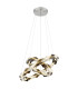 Karilion Twin Ring Pendant Ceiling Light Chrome 2x LED 4000K-5