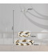 Karilion Twin Ring Pendant Ceiling Light Chrome 2x LED 4000K-7