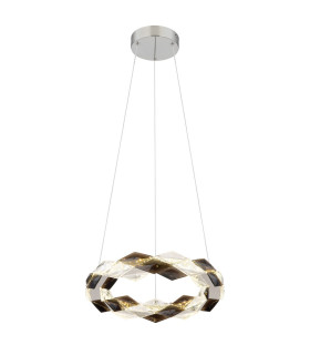 Karilion 37cm Pendant Ceiling Light Chrome LED 4000K-1