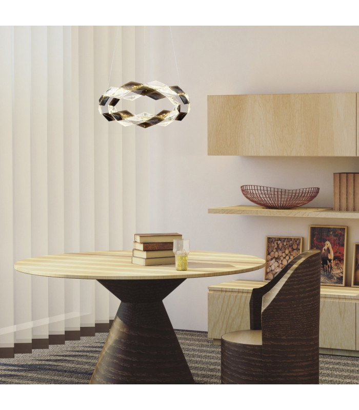 Karilion 37cm Pendant Ceiling Light Chrome LED 4000K-5