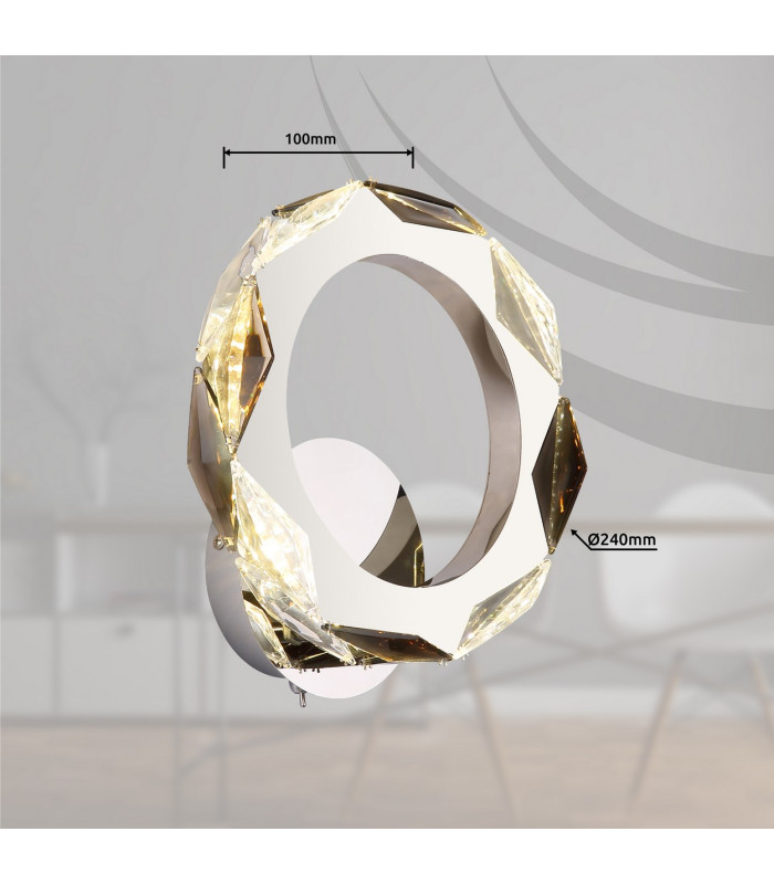 Karilion Integrated LED Wall Lamp Chrome LED 4000K-7
