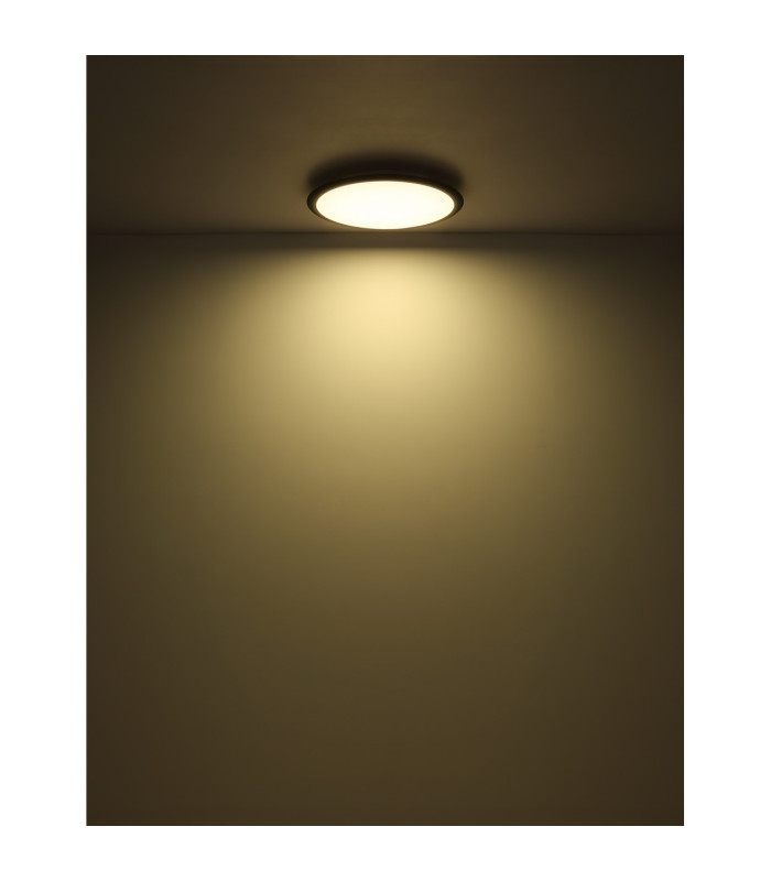 Suna Integrated LED Semi Flush Ceiling Light Matt Black LED Dimmable 2700-6000K Remote Control-6