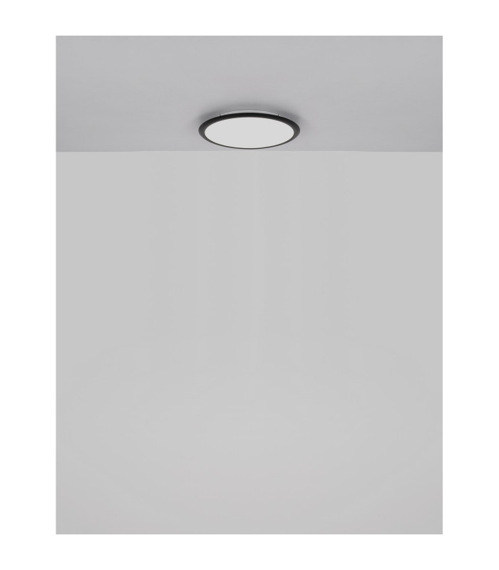 Suna Integrated LED Semi Flush Ceiling Light Matt Black LED Dimmable 2700-6000K Remote Control-8