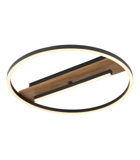 Pikara 40.5cm Integrated LED Semi Flush Ceiling Light Wood Look LED 3000K-1
