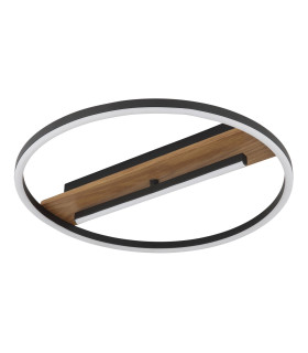 Pikara 40.5cm Integrated LED Semi Flush Ceiling Light Wood Look LED 3000K-2