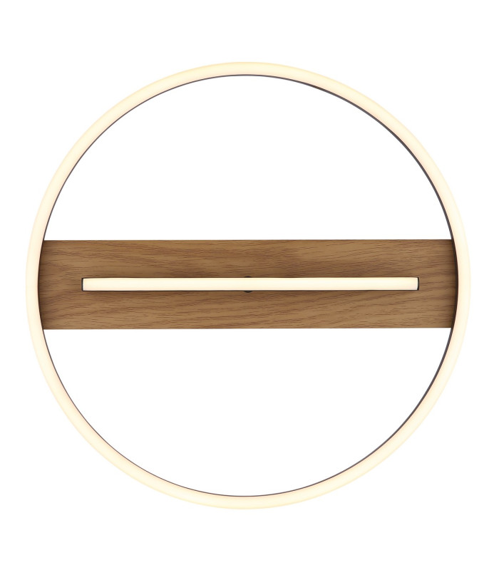 Pikara 40.5cm Integrated LED Semi Flush Ceiling Light Wood Look LED 3000K-4