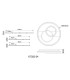 Pikara 34.5cm Integrated LED Semi Flush Ceiling Light Wood Look 3x LED 3000K-9