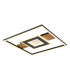 Pikara 38x38cm Integrated LED Semi Flush Ceiling Light Wood Look 2x LED 3000K-1