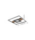 Pikara 38x38cm Integrated LED Semi Flush Ceiling Light Wood Look 2x LED 3000K-10