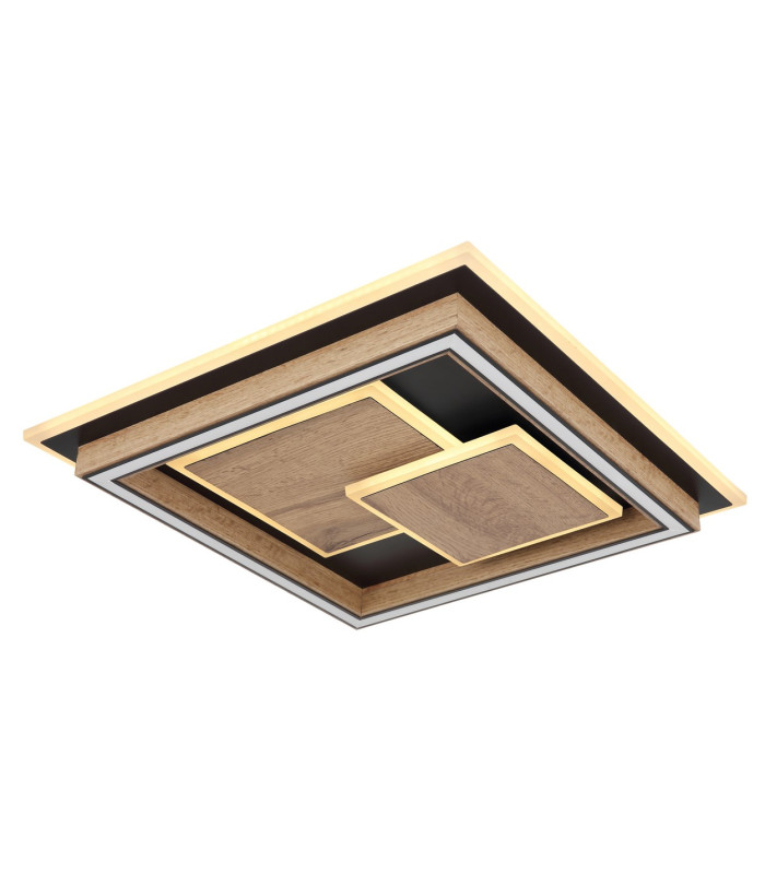 Lagerta Integrated LED Semi Flush Ceiling Light Matt Black LED 3000K-5