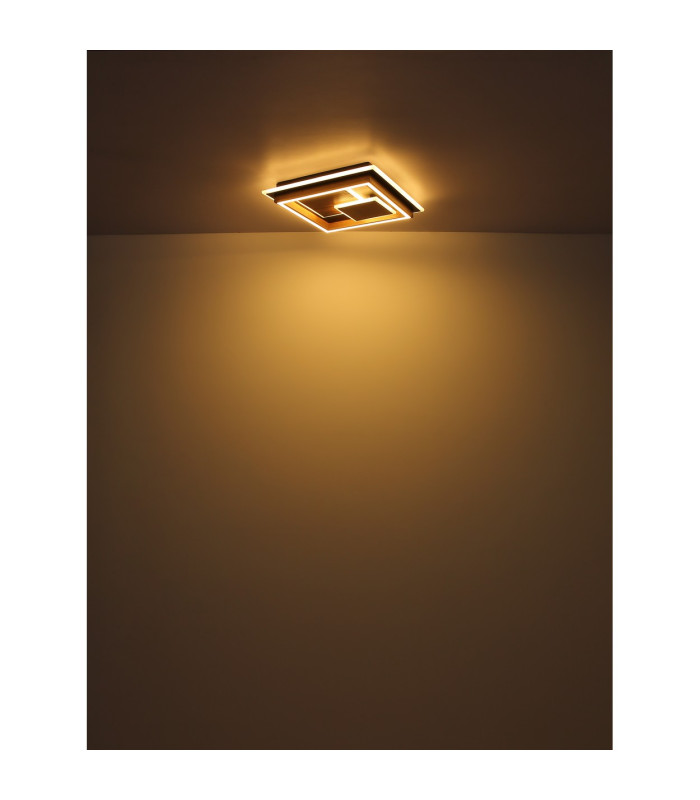 Lagerta Integrated LED Semi Flush Ceiling Light Matt Black LED 3000K-7