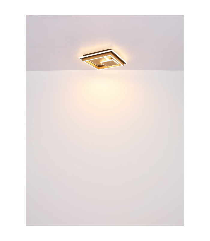 Lagerta Integrated LED Semi Flush Ceiling Light Matt Black LED 3000K-8