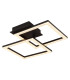 Sapena 53x37cm Integrated LED Semi Flush Ceiling Light Matt Black 2x LED 3000K-7