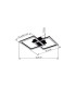 Sapena 53x37cm Integrated LED Semi Flush Ceiling Light Matt Black 2x LED 3000K-13