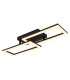 Sapena 61x20cm Integrated LED Semi Flush Ceiling Light Matt Black 2x LED 3000K-1