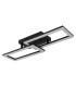 Sapena 61x20cm Integrated LED Semi Flush Ceiling Light Matt Black 2x LED 3000K-2