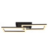 Sapena 61x20cm Integrated LED Semi Flush Ceiling Light Matt Black 2x LED 3000K-3