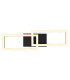 Sapena 61x20cm Integrated LED Semi Flush Ceiling Light Matt Black 2x LED 3000K-4