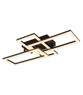 Sapena 61x34cm Integrated LED Semi Flush Ceiling Light Matt Black 3x LED 3000K-1