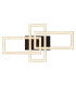 Sapena 61x34cm Integrated LED Semi Flush Ceiling Light Matt Black 3x LED 3000K-4