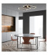 Sapena 61x34cm Integrated LED Semi Flush Ceiling Light Matt Black 3x LED 3000K-11