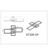 Sapena 61x34cm Integrated LED Semi Flush Ceiling Light Matt Black 3x LED 3000K-12