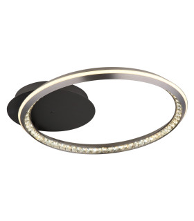 Alaina Single Ring Integrated LED Semi Flush Ceiling Light Grey Matt LED Dimmable 2700-6000K-1