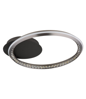 Alaina Single Ring Integrated LED Semi Flush Ceiling Light Grey Matt LED Dimmable 2700-6000K-2