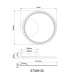 Alaina Single Ring Integrated LED Semi Flush Ceiling Light Grey Matt LED Dimmable 2700-6000K-12