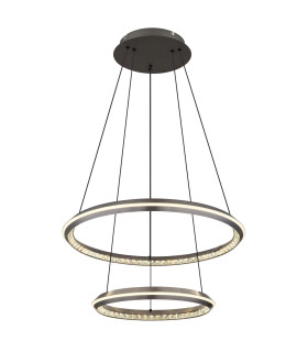 Alaina Pendant Ceiling Light Grey Matt 2x LED Dimmable 2700-6000K-1
