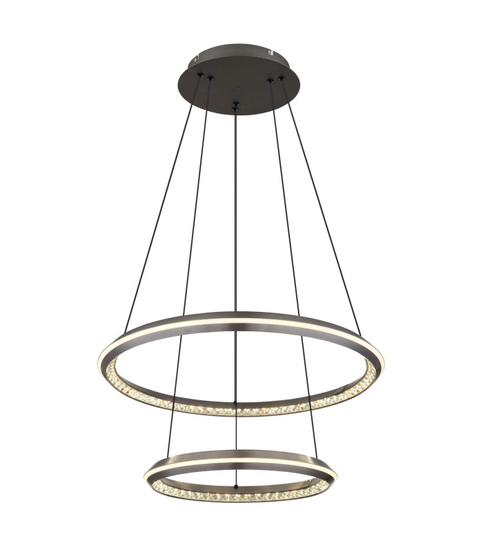 Alaina Pendant Ceiling Light Grey Matt 2x LED Dimmable 2700-6000K-1